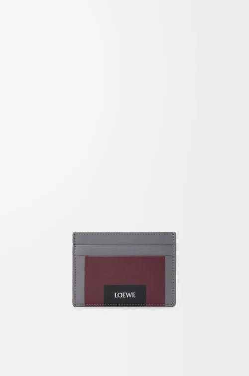 LOEWE Plain cardholder in nappa calfskin Ardesia/Deep Ruby