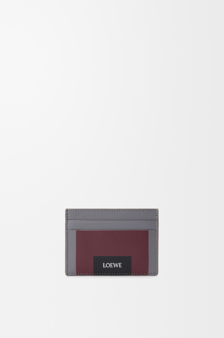 LOEWE Plain cardholder in nappa calfskin Ardesia/Deep Ruby