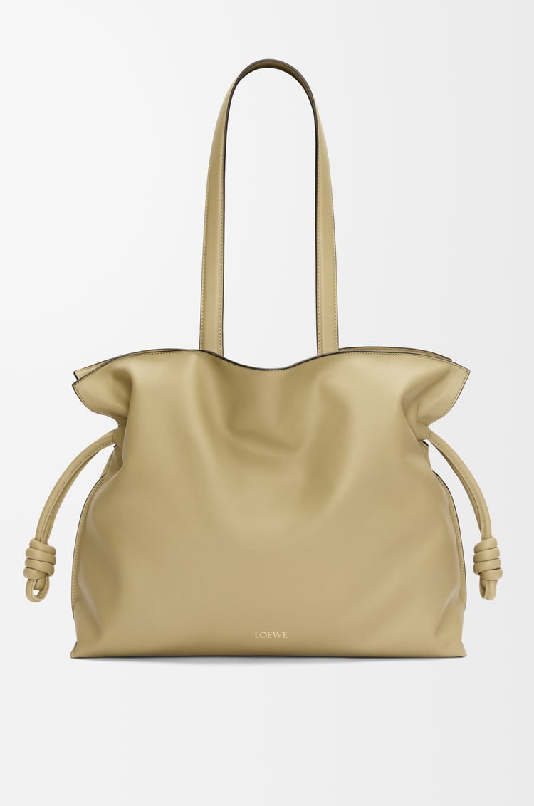 LOEWE Large Flamenco clutch in nappa calfskin Clay Green