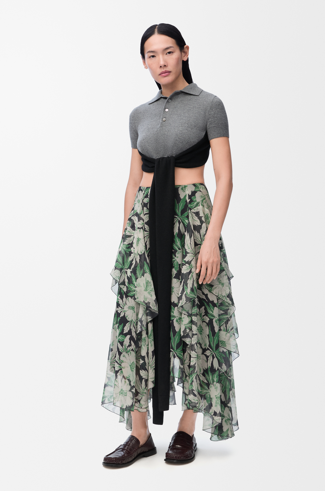 LOEWE Skirt in silk Multicolor plp_rd