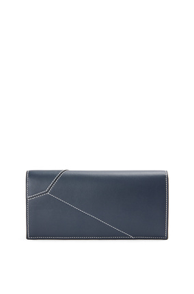 LOEWE Puzzle stitches long horizontal wallet in smooth calfskin Ocean plp_rd