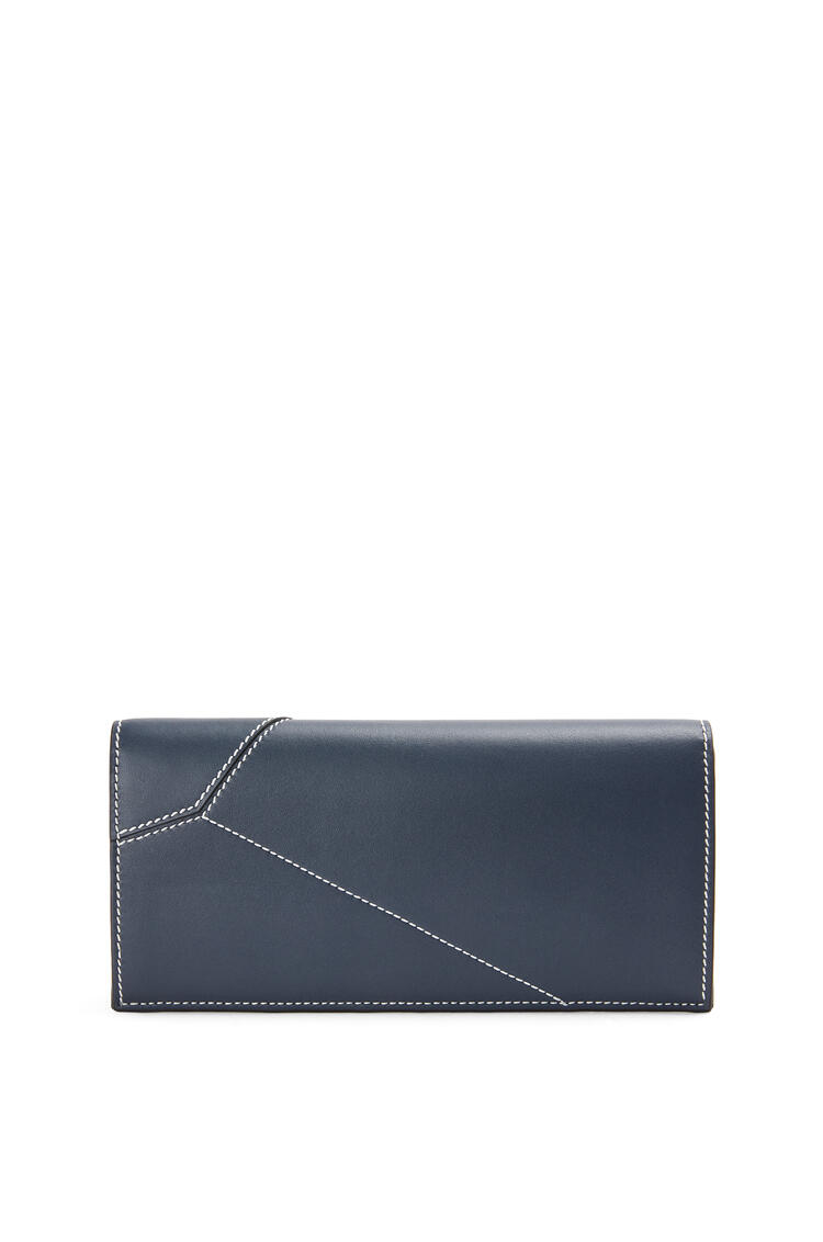 LOEWE Puzzle stitches long horizontal wallet in smooth calfskin Ocean pdp_rd