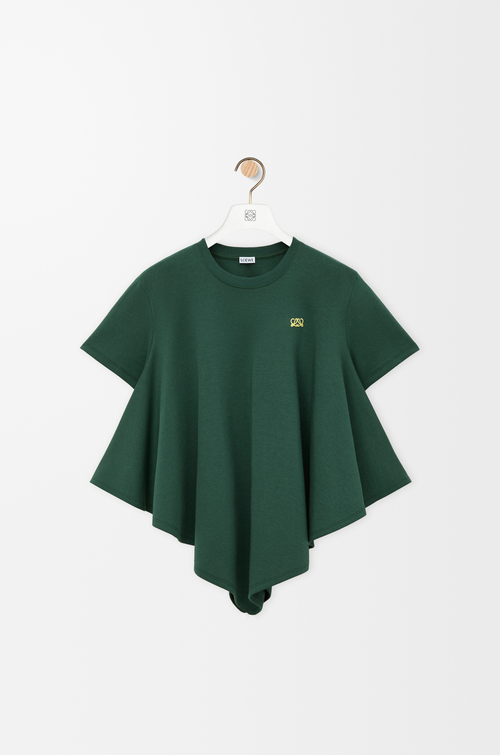 LOEWE ケープ Tシャツ（コットンブレンド） ダークグリーン