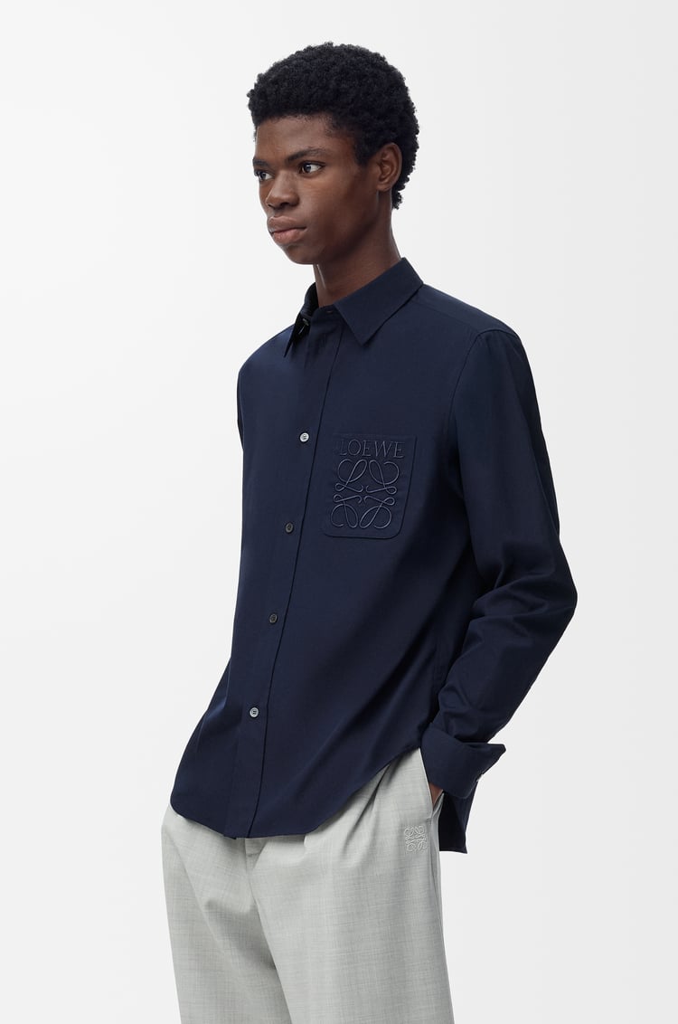 LOEWE Shirt in cotton Dark Navy
