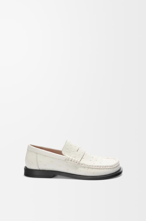 LOEWE Campo loafer in embossed calfskin Ecru plp_rd