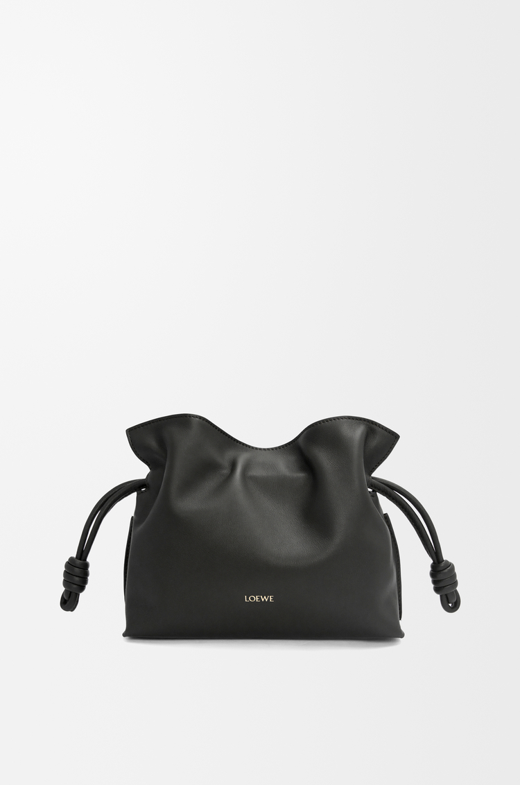 LOEWE Mini Flamenco clutch in nappa calfskin Black