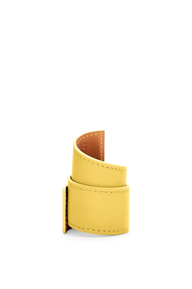 LOEWE Small slap bracelet in calfskin Dark Yellow