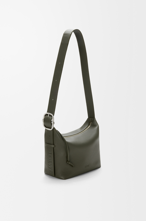 LOEWE Loop hobo in supple grained calfskin Dark Khaki