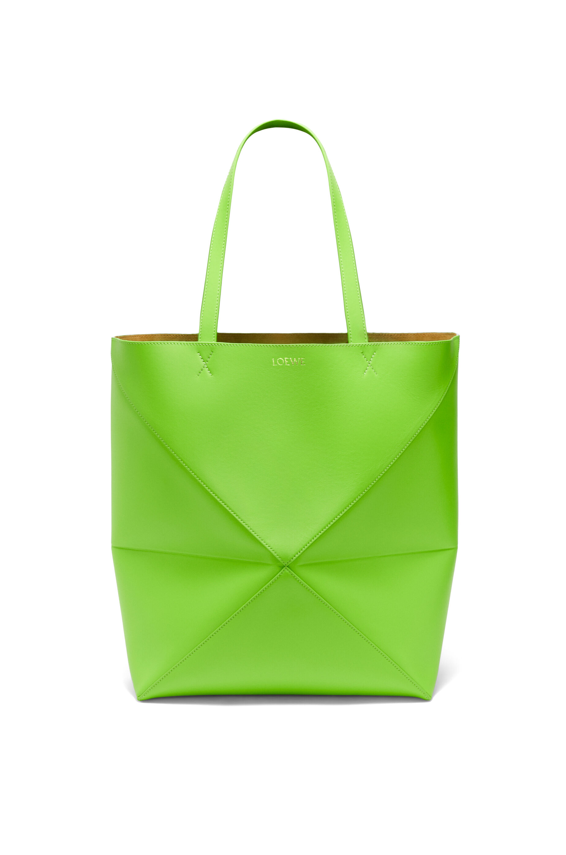 Bolso Puzzle Fold tote XL en piel de ternera Negro LOEWE