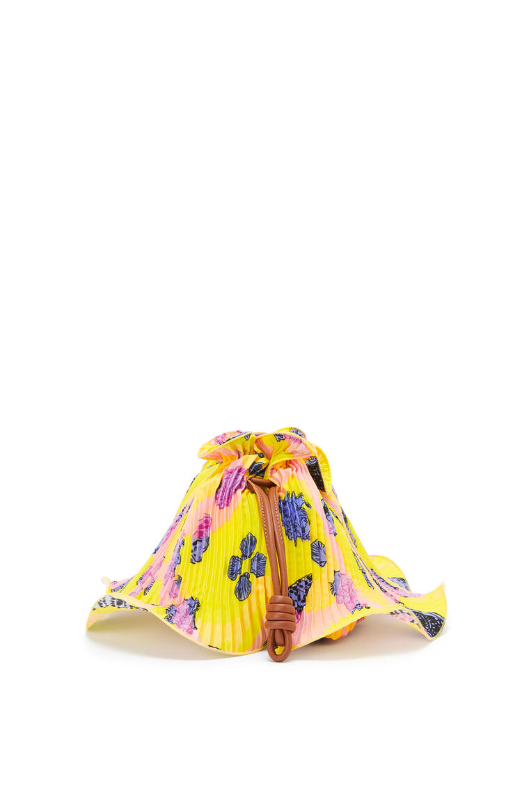LOEWE Mini Flamenco Clutch in textile and calfskin Yellow/Tan pdp_rd