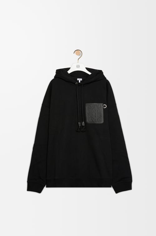 LOEWE Relaxed fit hoodie in cotton Black