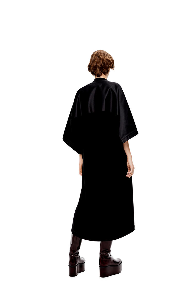 LOEWE Vestido tipo túnica en algodón y seda Negro pdp_rd
