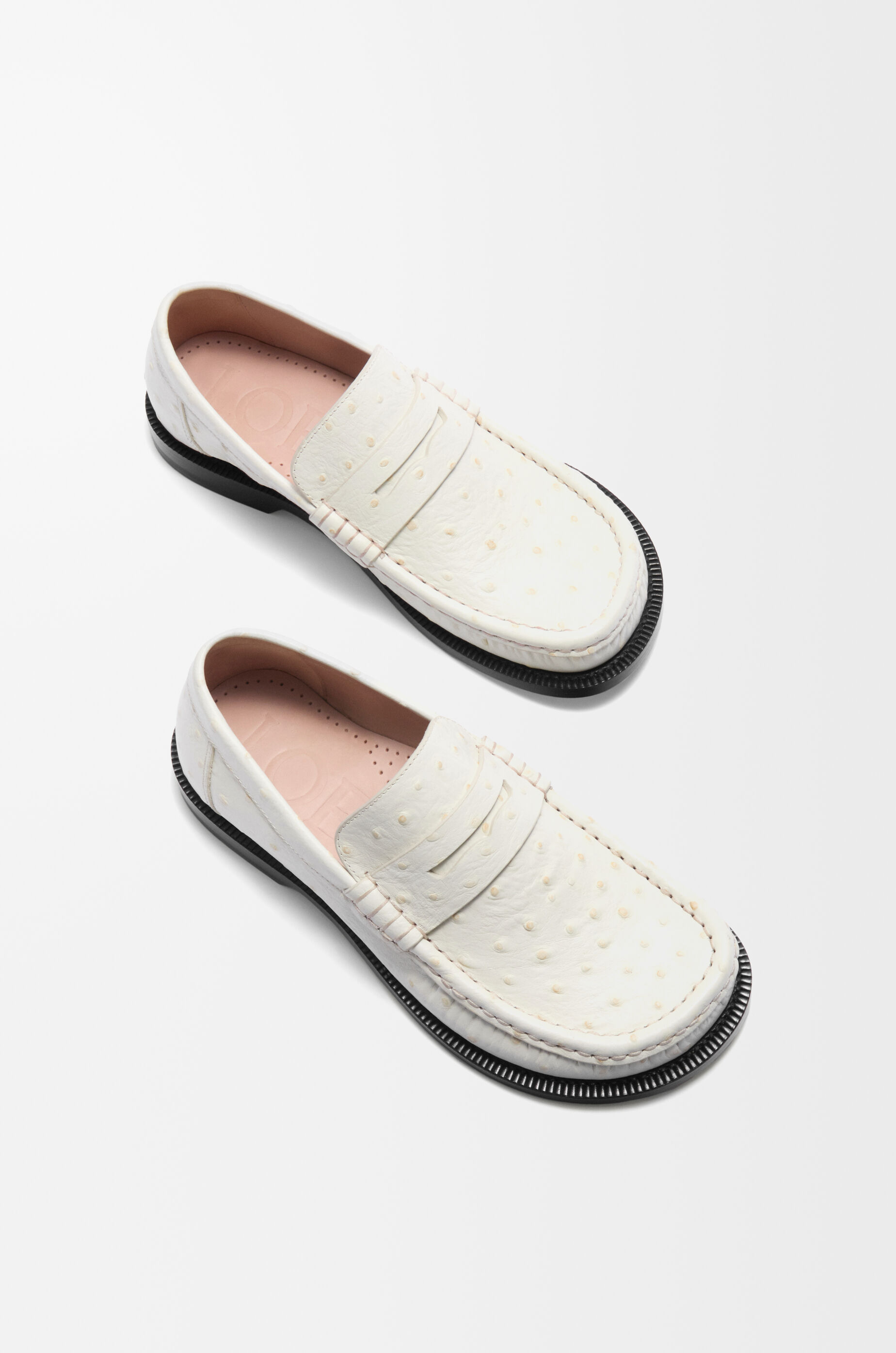 Campo loafer in embossed calfskin Beige - LOEWE