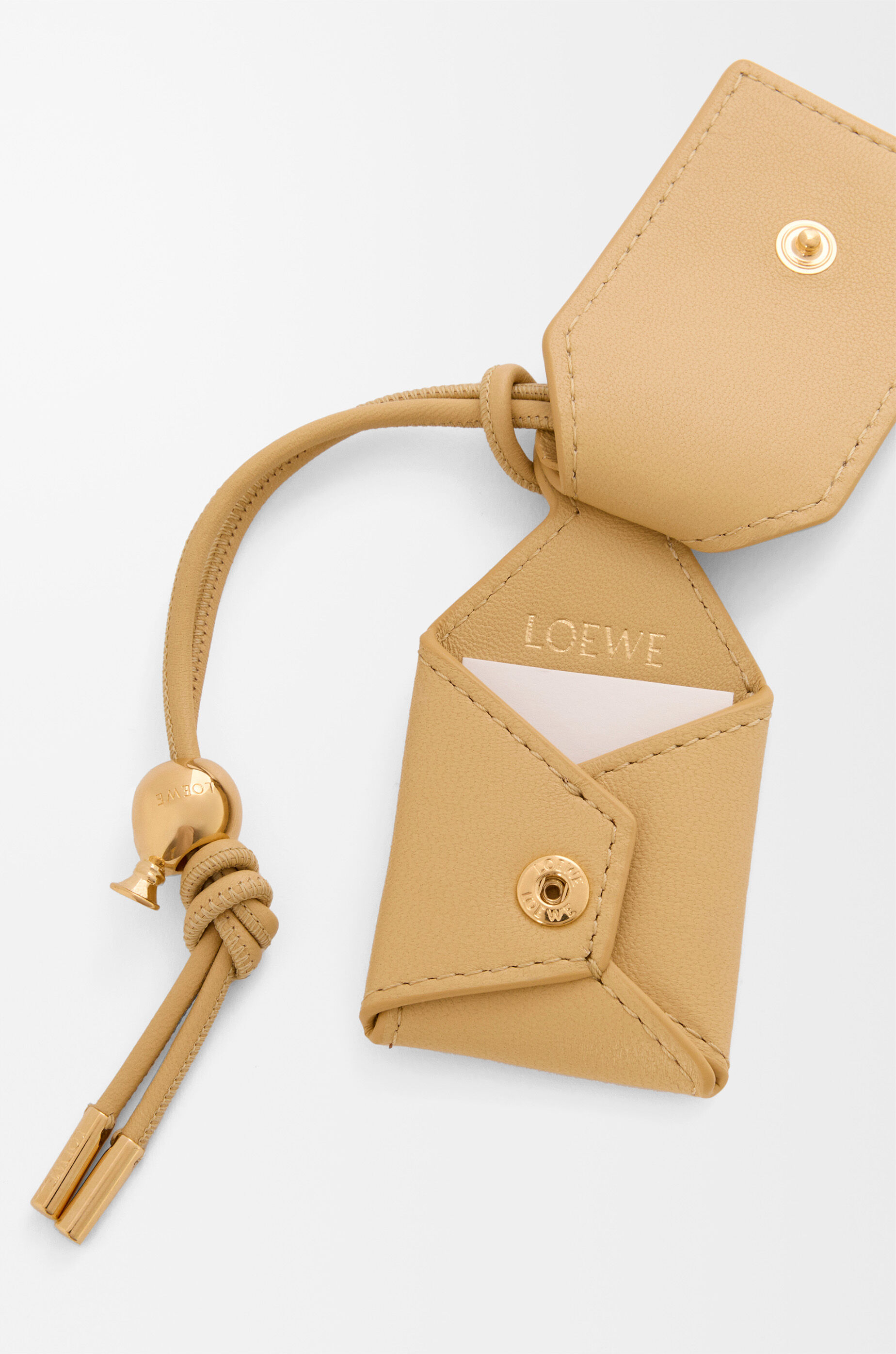 LOEWE フェザーライト パズルバッグ スモール（ナパラム） ダークバター