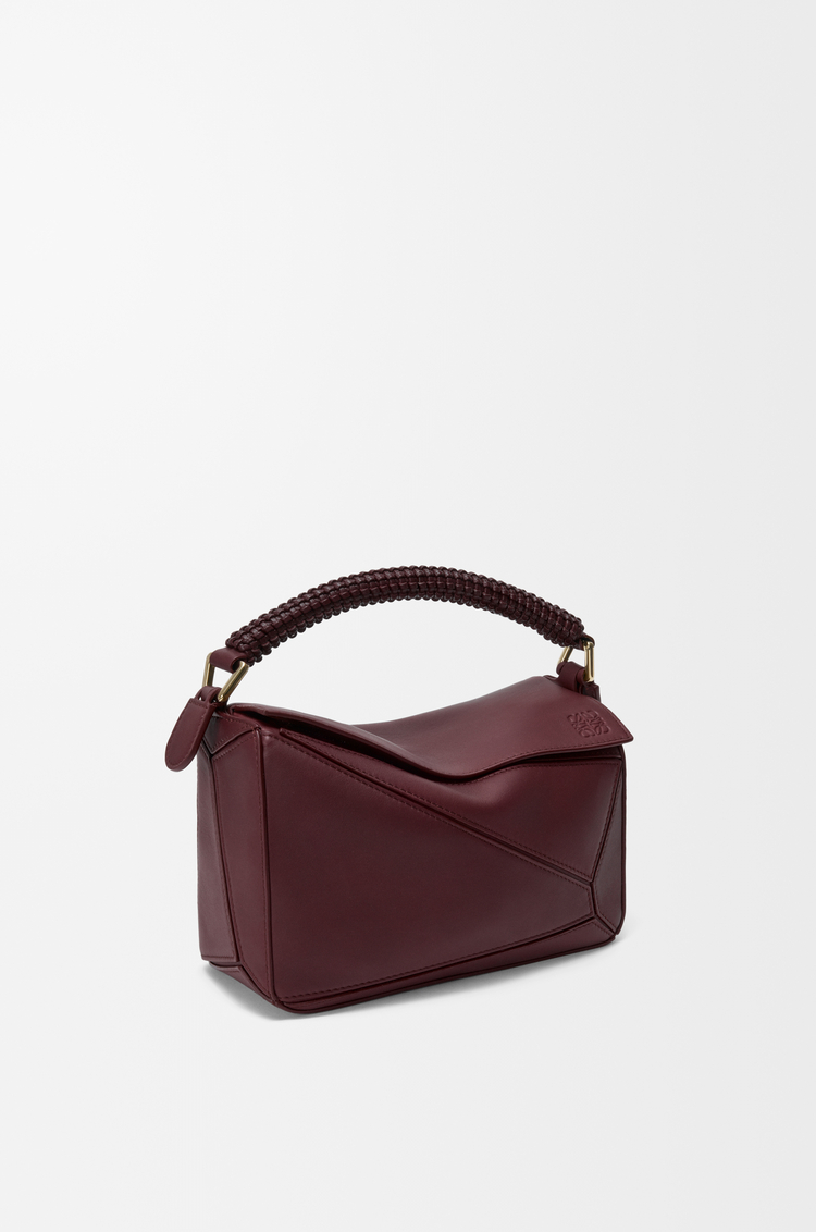 LOEWE Small Puzzle bag in smooth calfskin and nappa lambskin Dark Burgundy