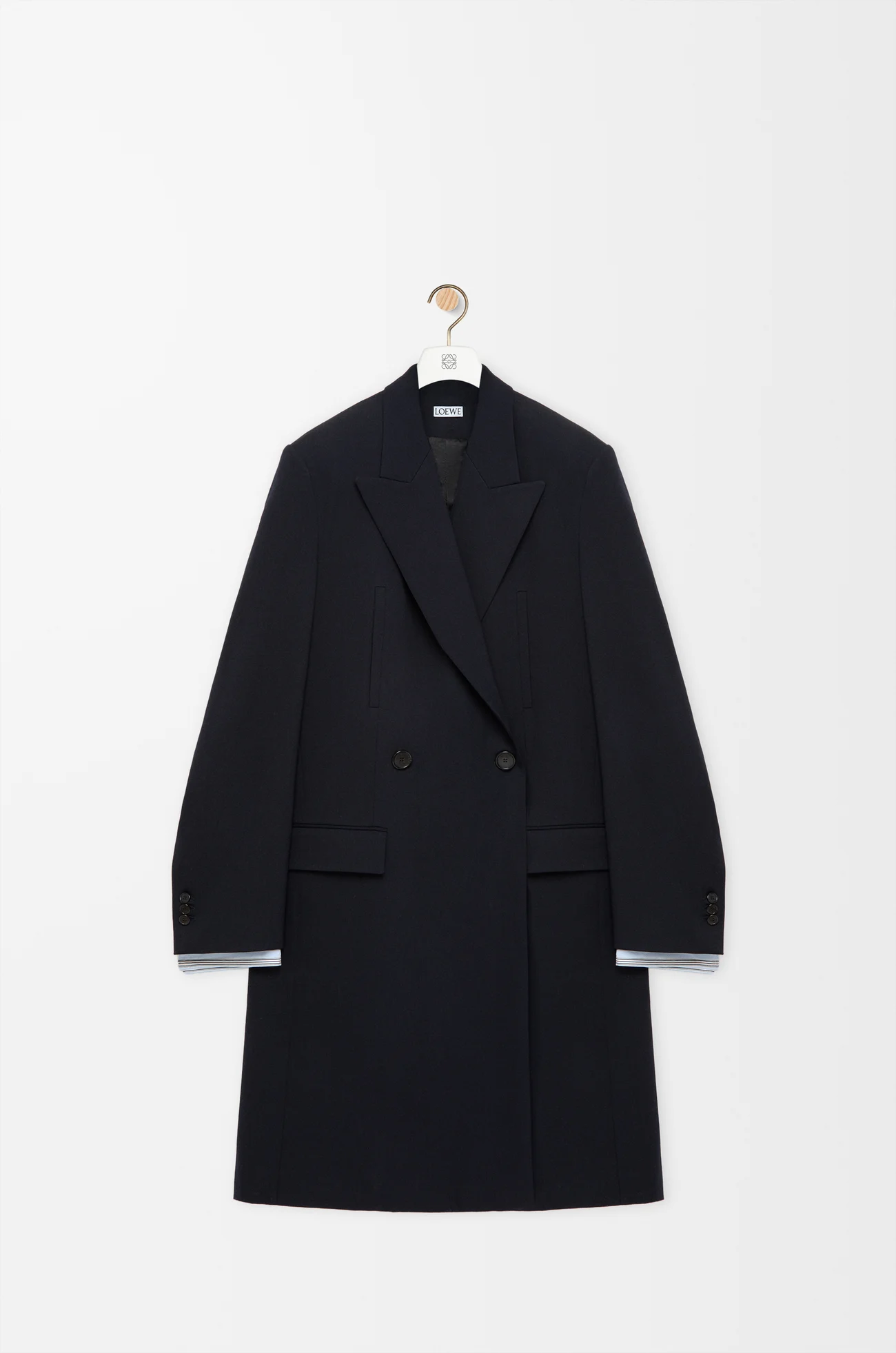 LOEWE Coat in wool Dark Navy