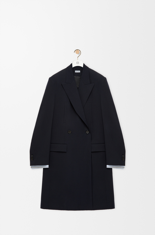 LOEWE Coat in wool Dark Navy
