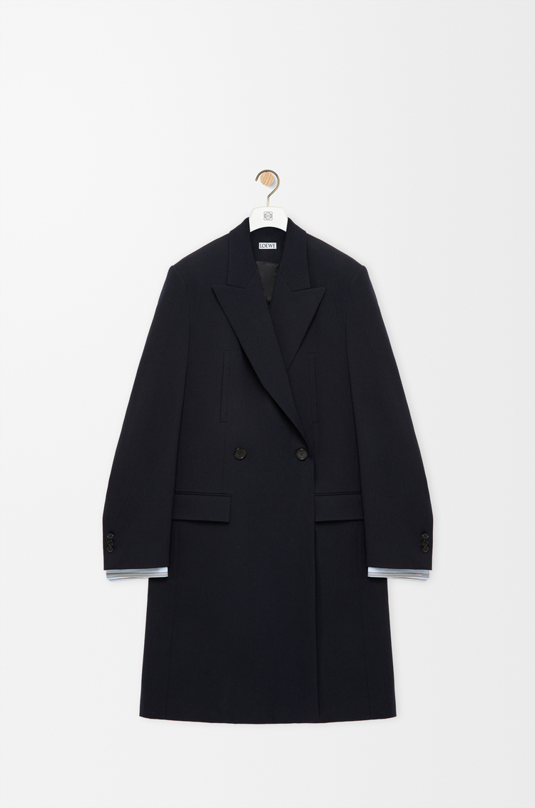 LOEWE Coat in wool Dark Navy