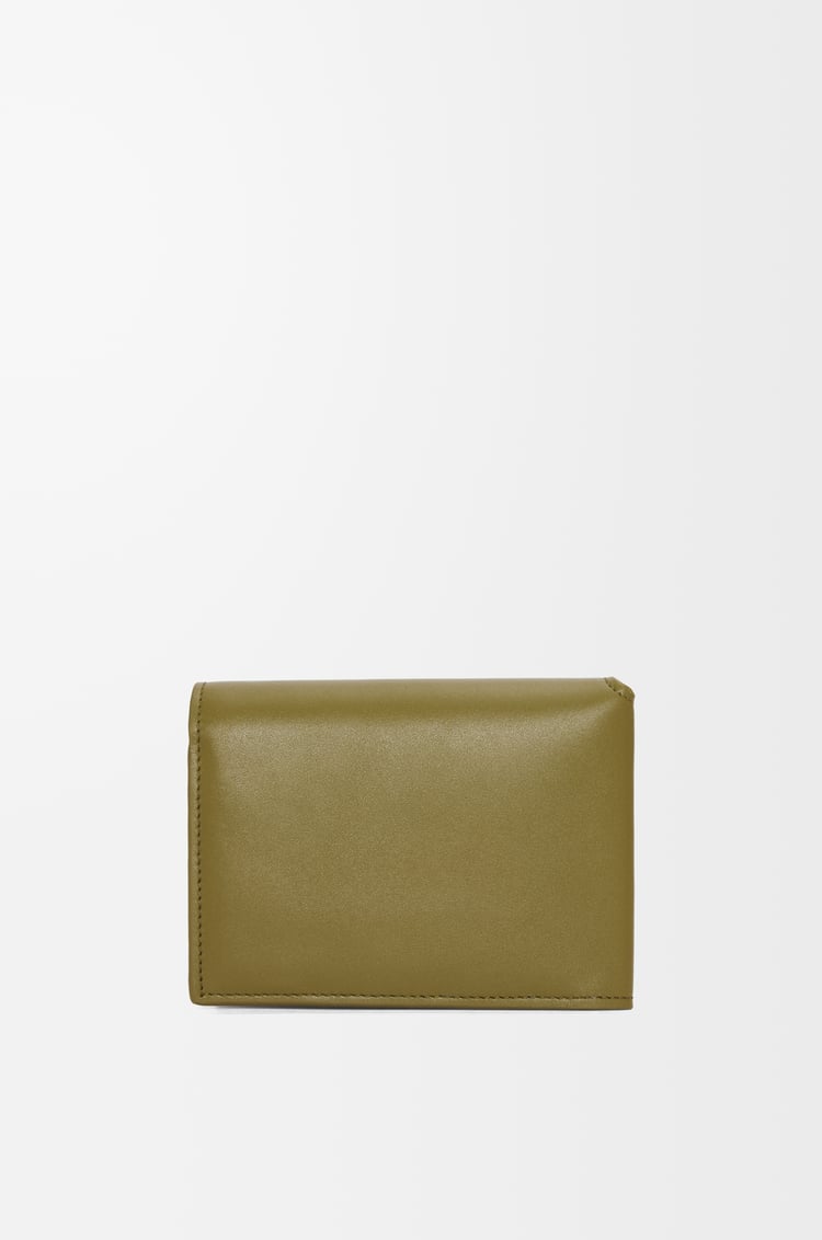 LOEWE Cartera plegada en piel napa de ternera Oliva/Azul Abismo
