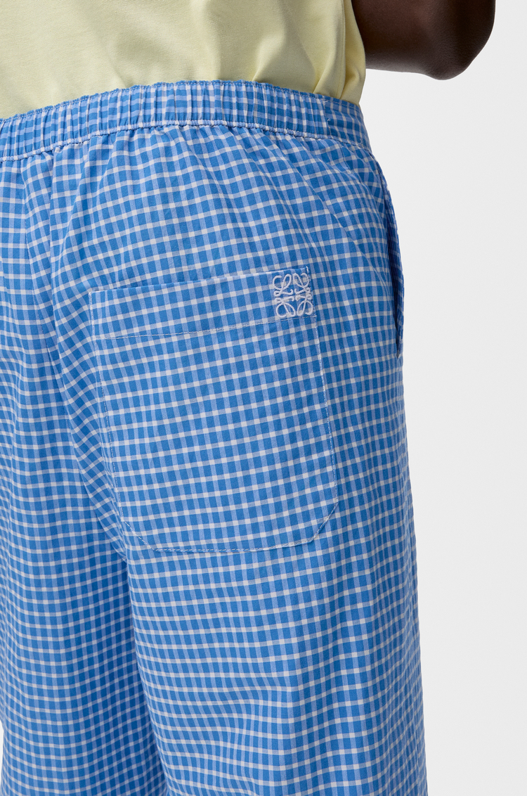 LOEWE 棉质抽绳长裤 蓝色/白色