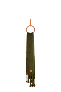 LOEWE 45 x 230 cm スカーフ（モヘア） カーキグリーン