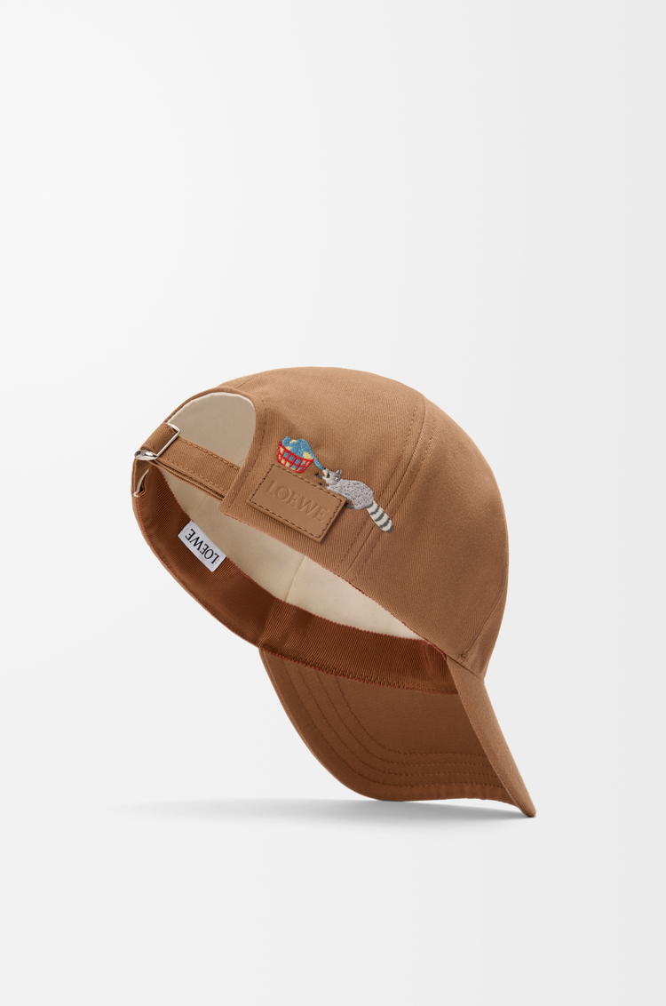 LOEWE アライグマ ロエベ キャップ（キャンバス） モカ