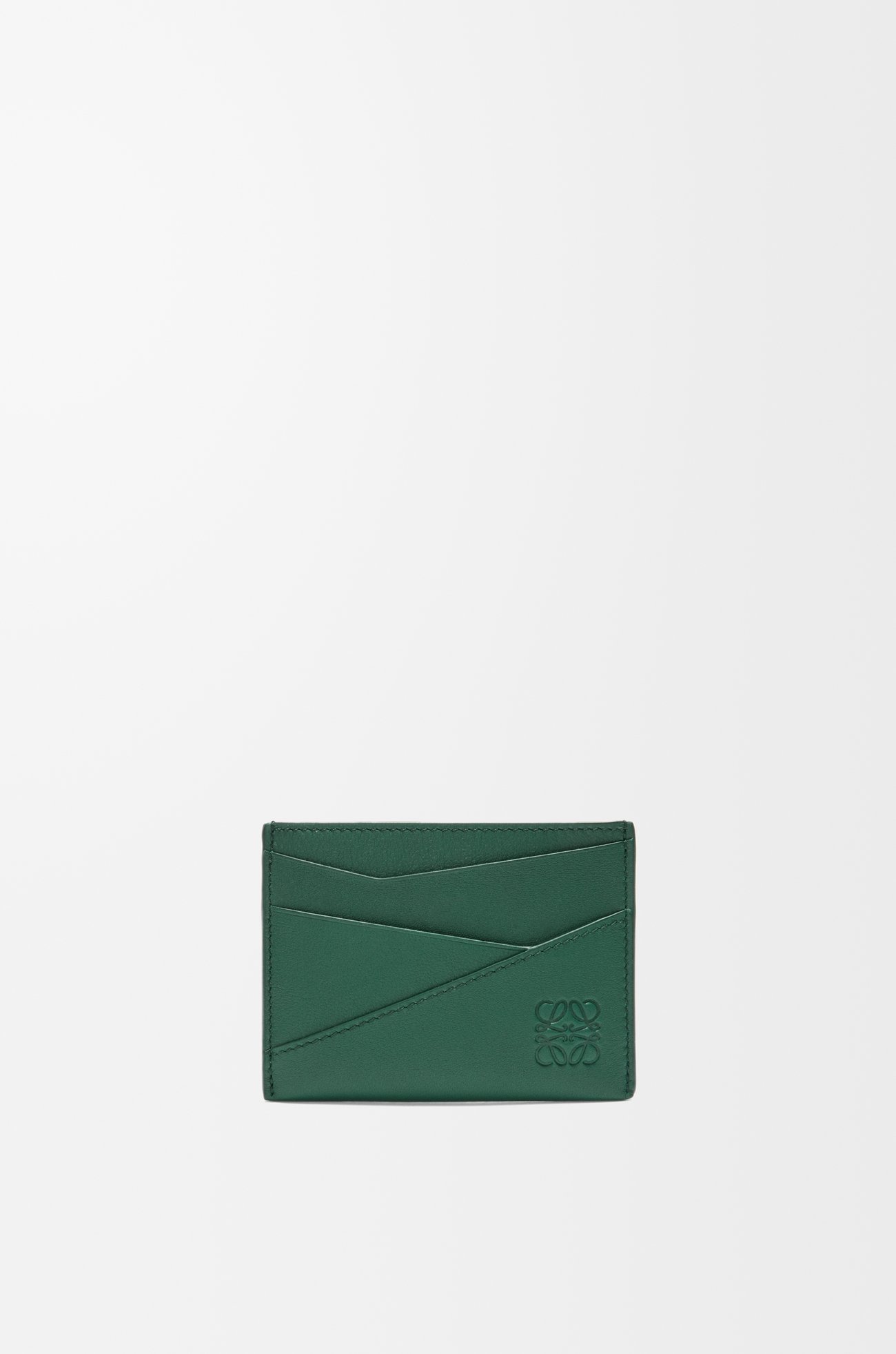 LOEWE Puzzle plain cardholder in classic calfskin Evergreen plp_rd