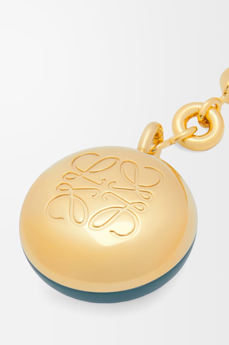 LOEWE Pebble 鑰匙圈 香根草色/金色