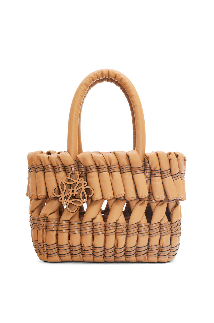 LOEWE Small Tubular Basket in nappa lambskin Warm Desert