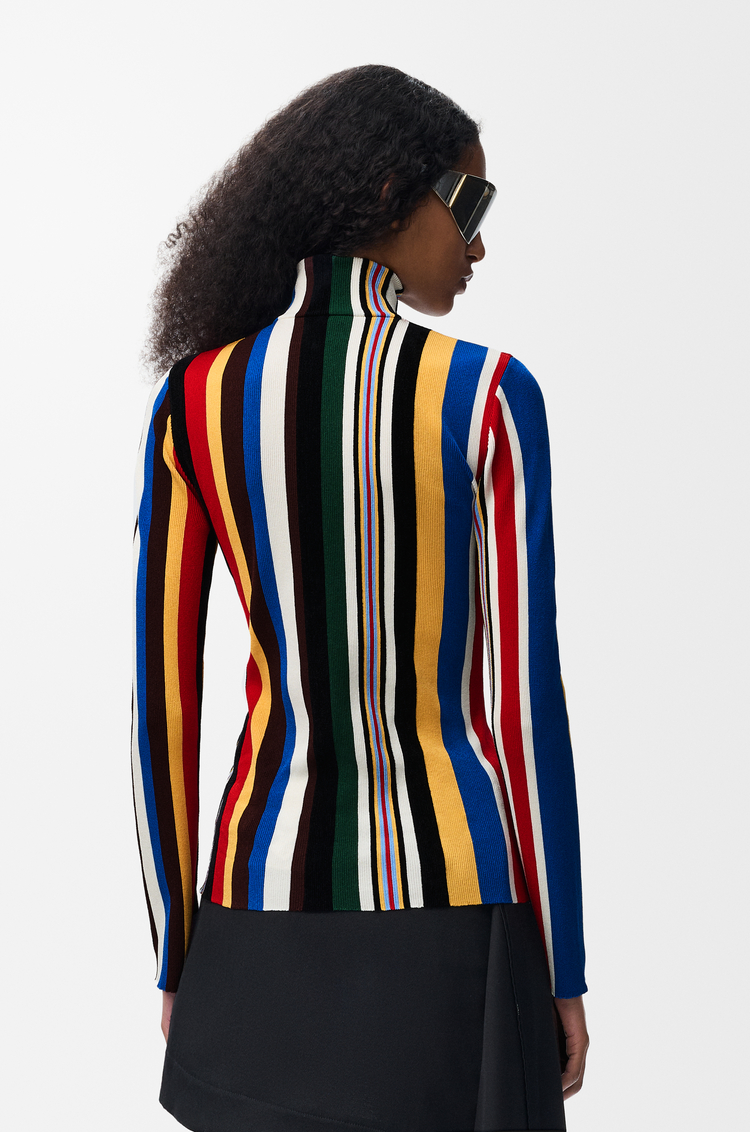 LOEWE トップス（ストレッチレーヨンブレンド） レッド/マルチカラー