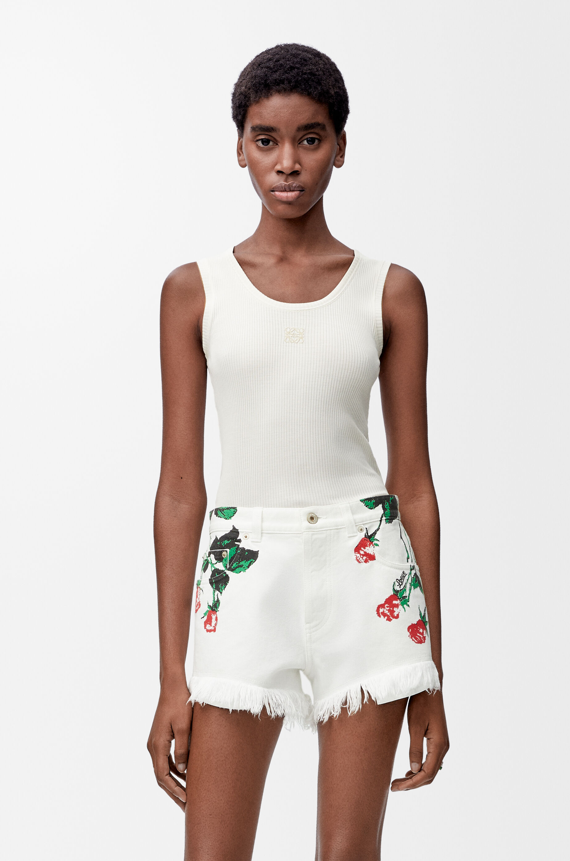 Shorts in denim White - LOEWE