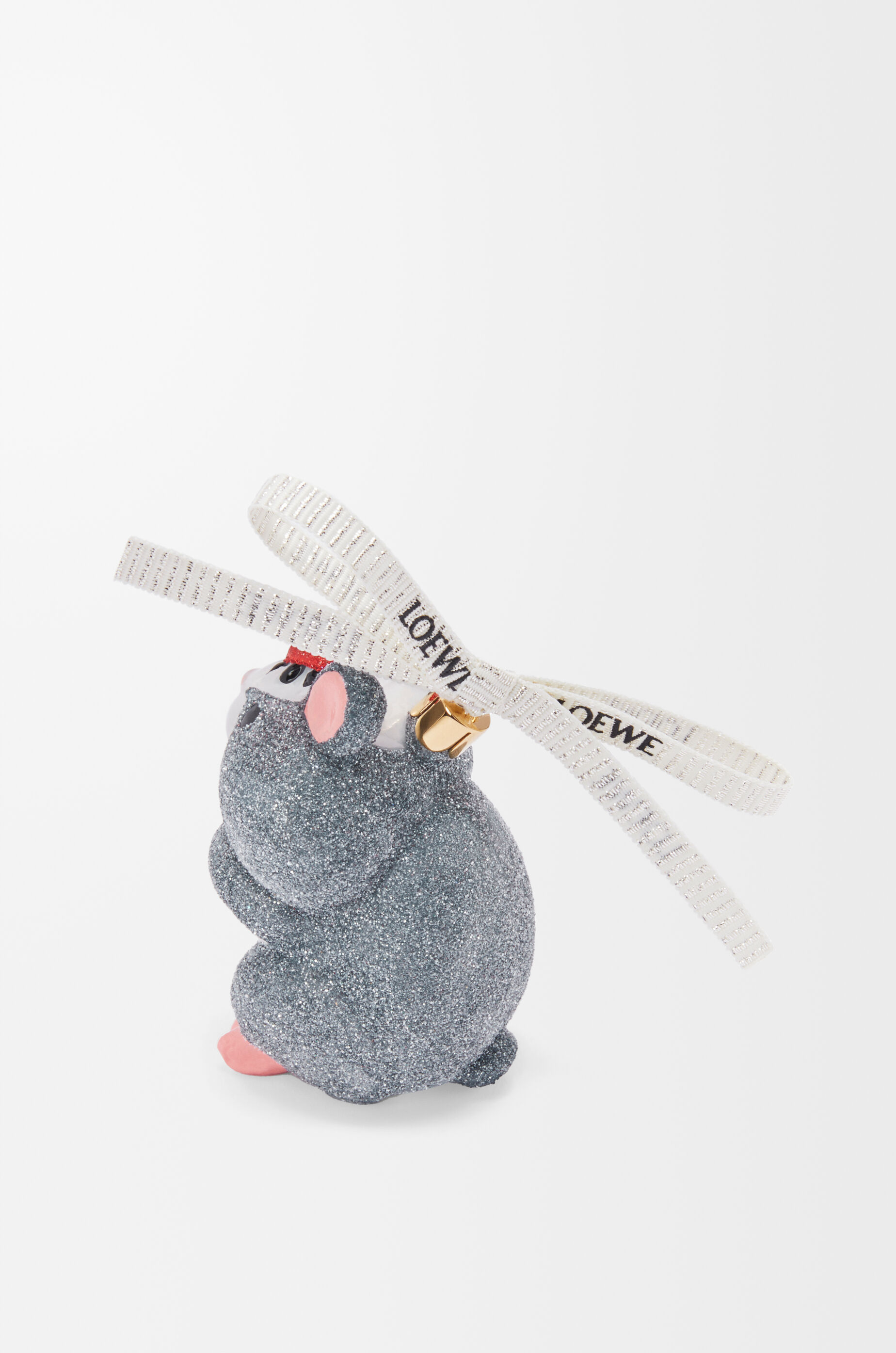 Hamster bauble in blown glass Grey - LOEWE