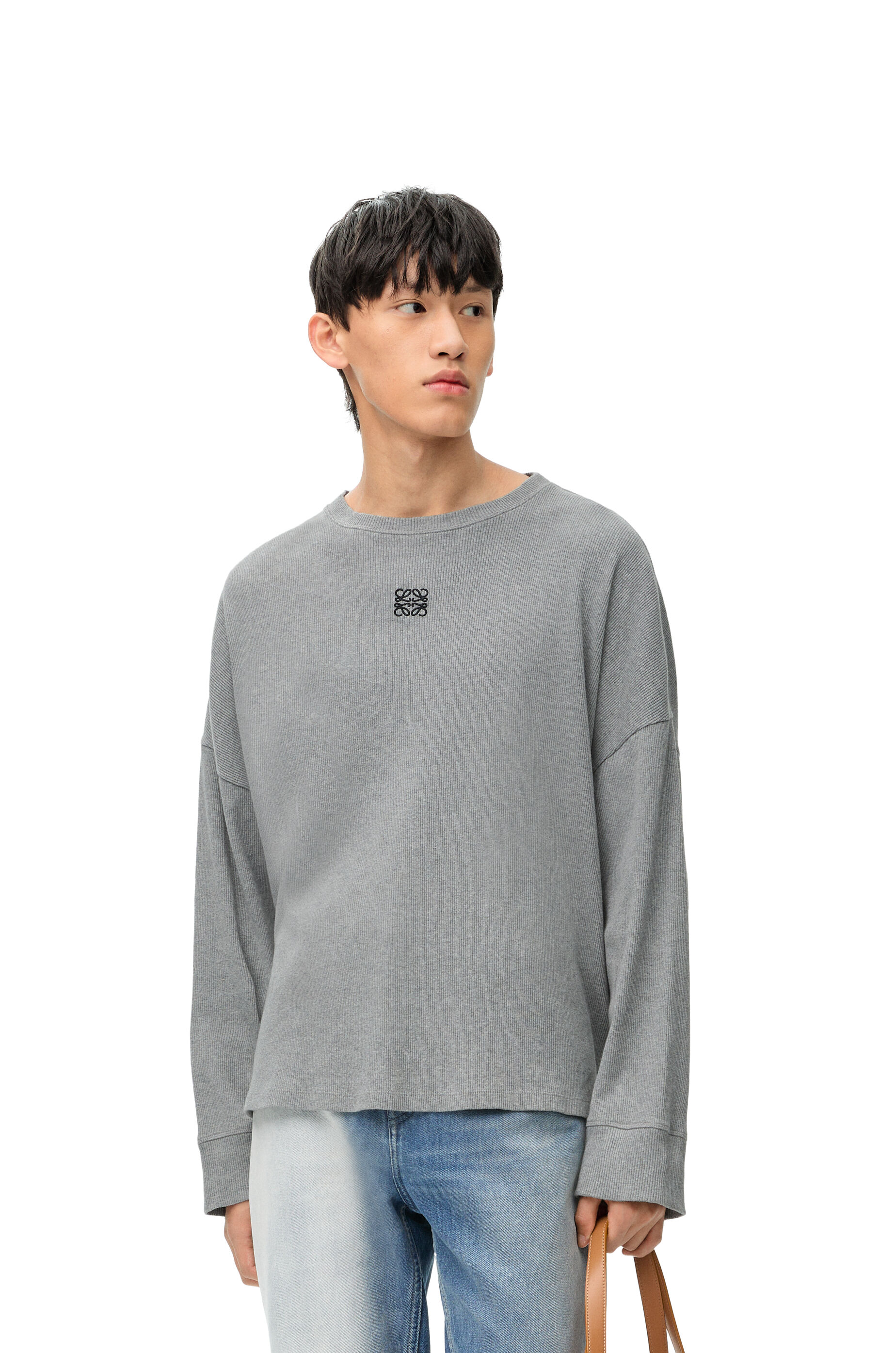 見逃し厳禁！おトクな オーバーサイズフィット ロングスリーブ LOEWE - グレーメランジ Tシャツ（コットン） トップス