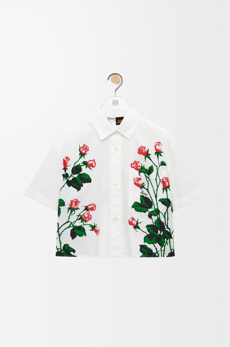 LOEWE Camisa de manga corta en algodón Blanco