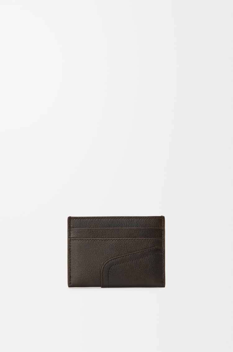 LOEWE Panta plain cardholder in shiny calfskin Vintage Brown