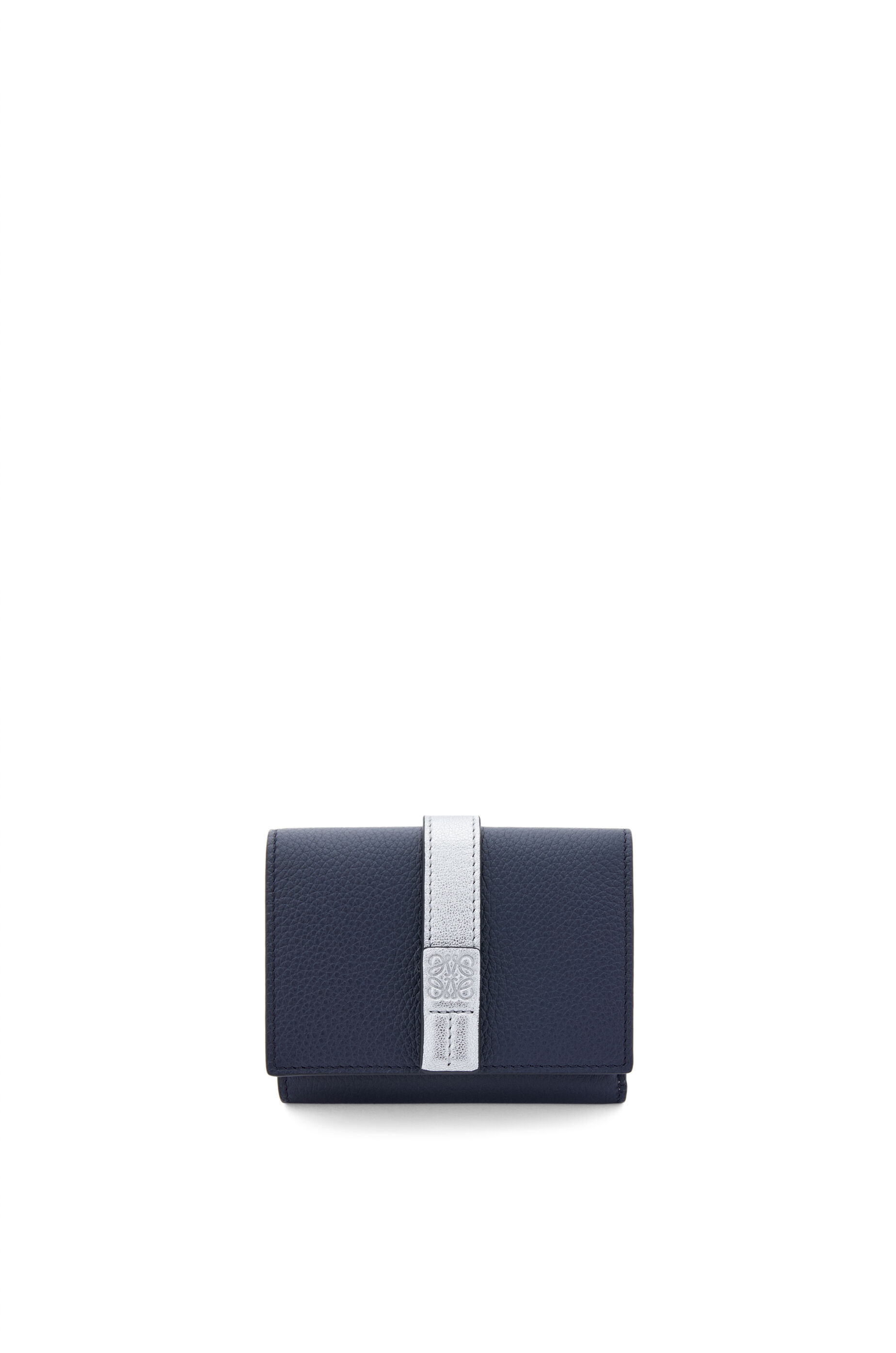 トライフォールド ウォレット（ソフトグレインカーフ） ダークネイビー/シルバー - LOEWE