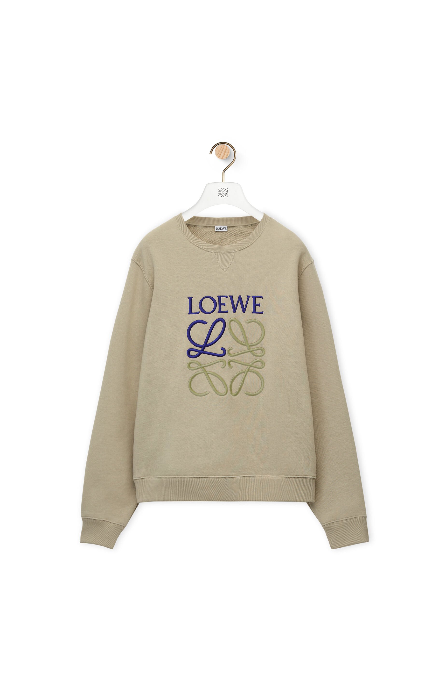 未使用 ロエベ Loewe アナグラム 刺繍 コットン スウェットシャツ L