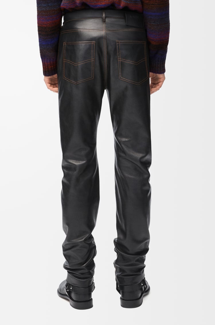 LOEWE Pantalón en piel napa de ternera Negro