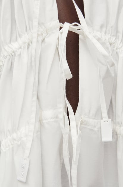 LOEWE Vestido túnica en mezcla de algodón Blanco Natural plp_rd