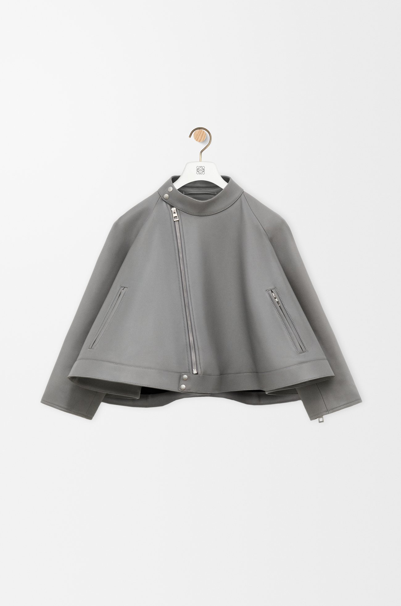 LOEWE Trapeze jacket in nappa lambskin Grey plp_rd
