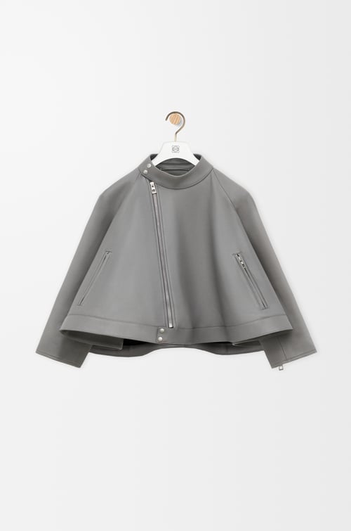 LOEWE Trapeze jacket in nappa lambskin Grey plp_rd