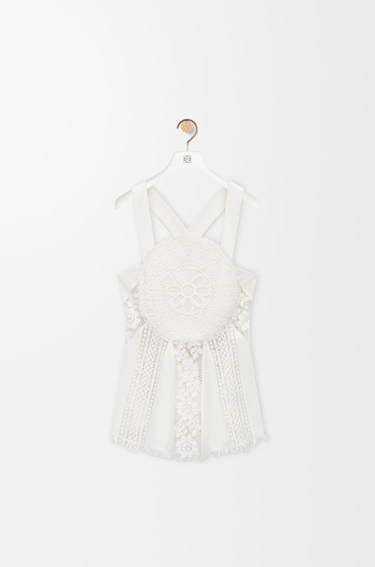 LOEWE Lace top in cotton White