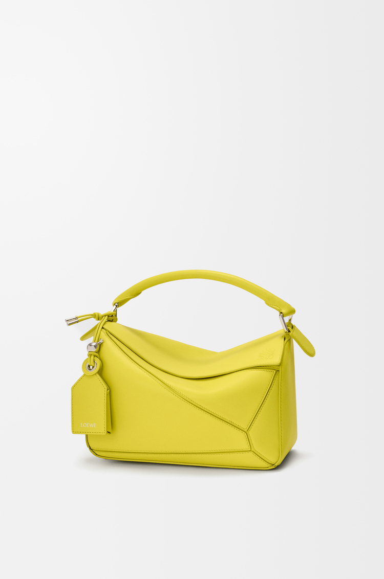 LOEWE Small Featherlight Puzzle bag in nappa lambskin Lemon