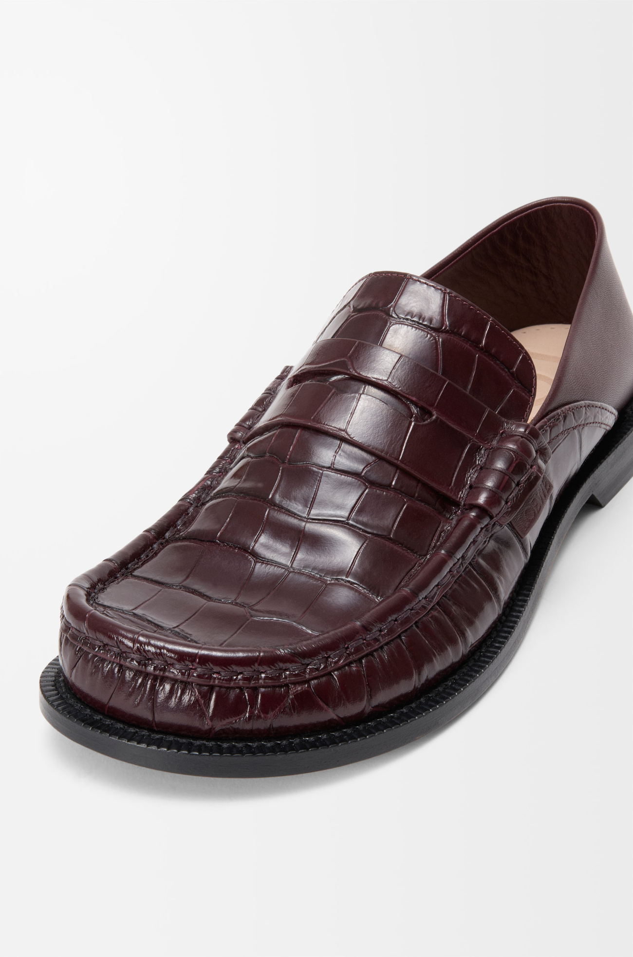 LOEWE Campo loafer in calfskin Burgundy plp_rd