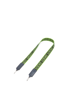 LOEWE Anagram strap in jacquard and calfskin Apple Green/Deep Navy