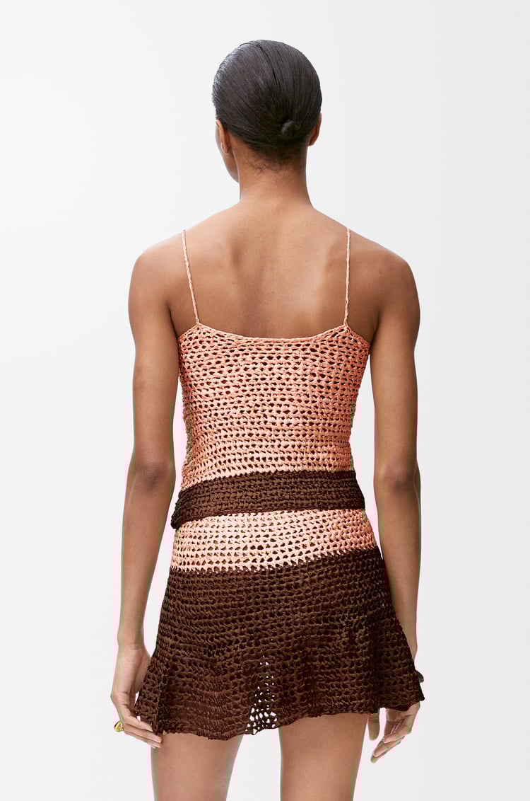 LOEWE Top in silk Beige/Brown