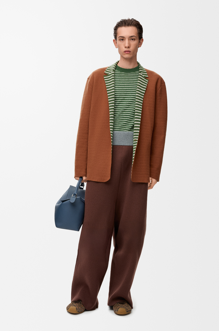LOEWE Sweater in alpaca and wool blend Ecru/Green