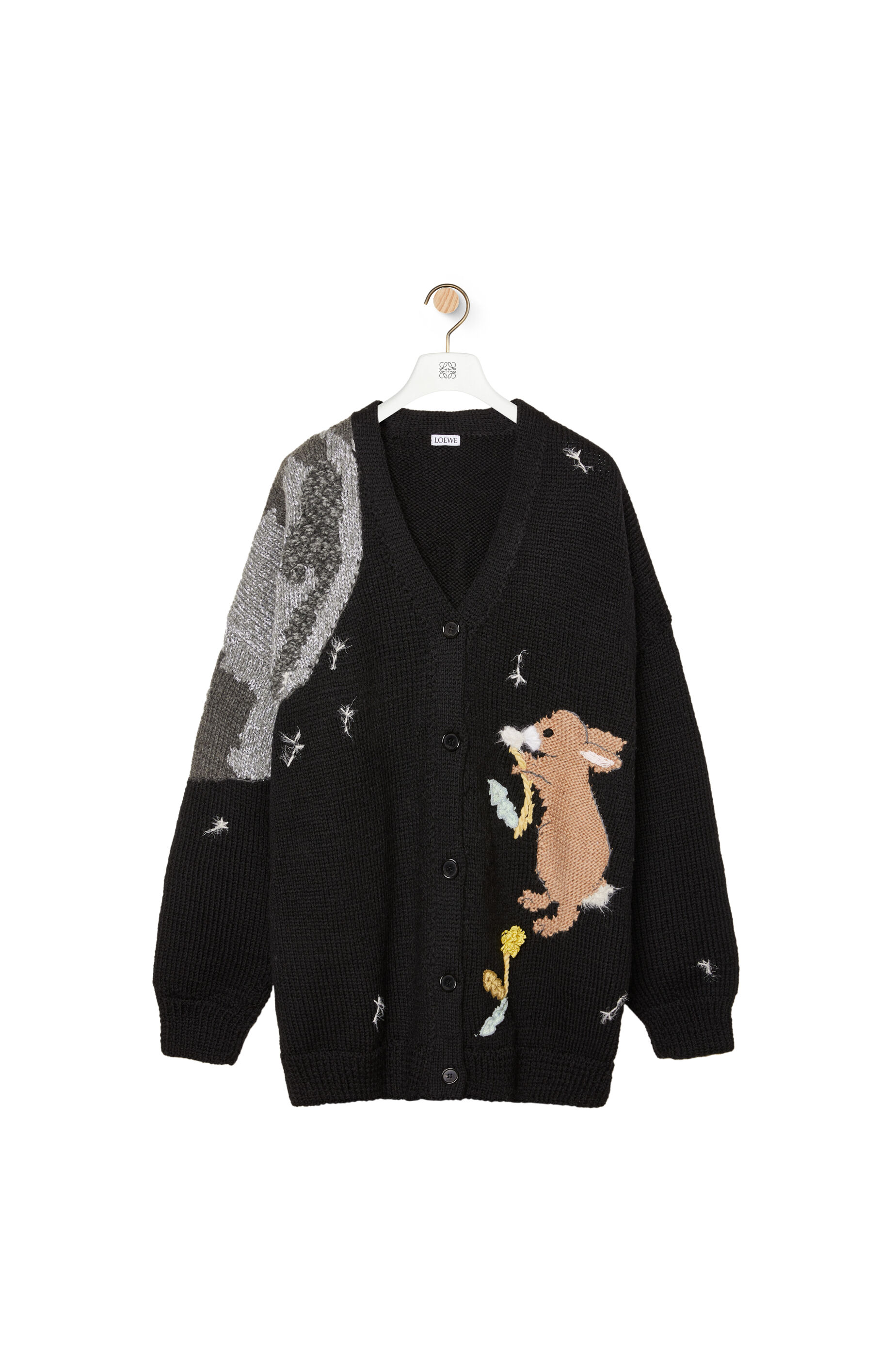Cardigan in wool Black LOEWE