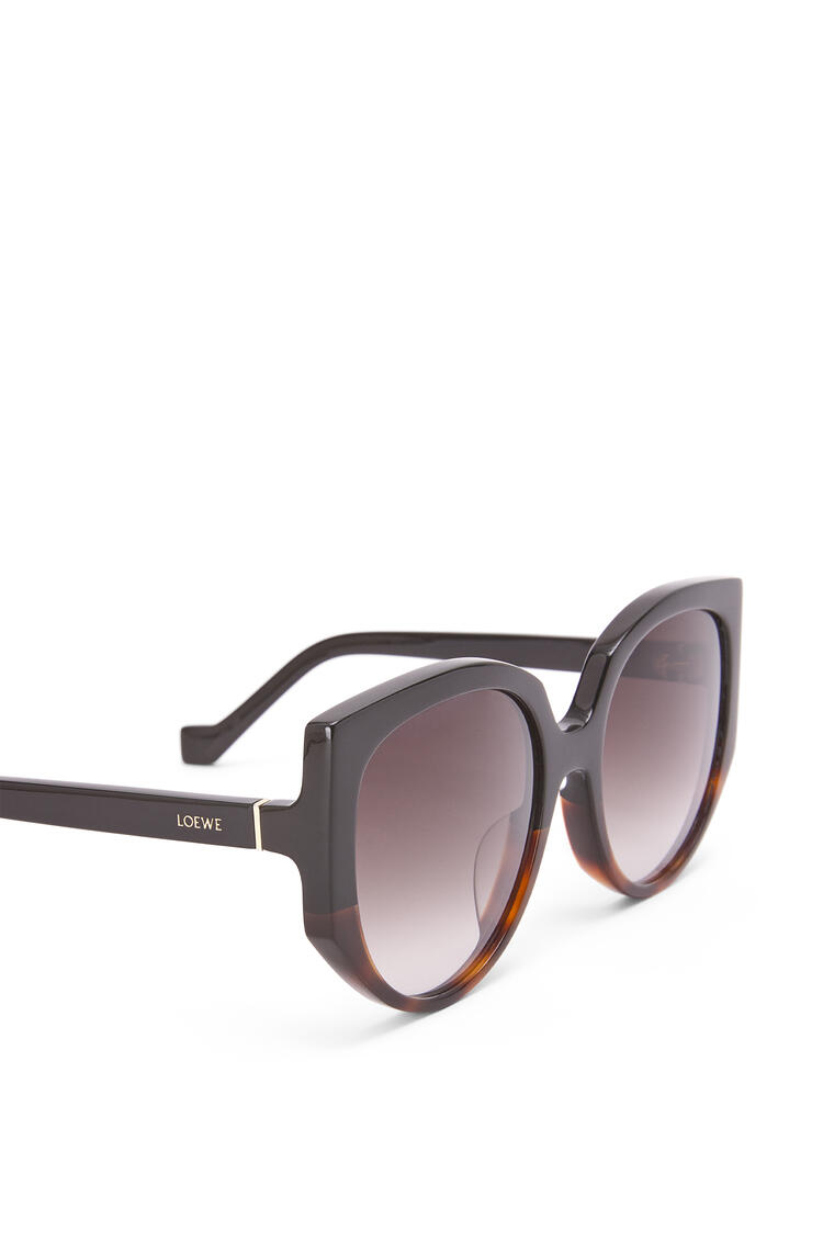 LOEWE Butterfly sunglasses in acetate Shiny Black Patchwork/Dark Bro