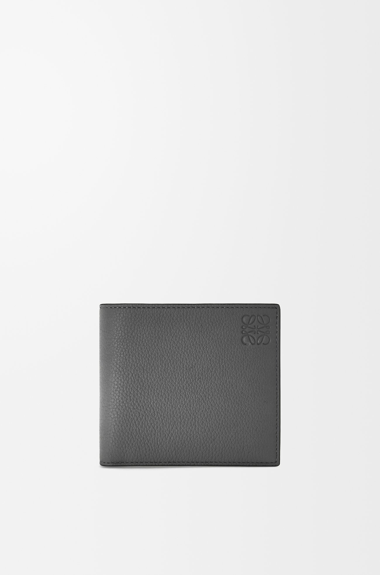 LOEWE Cartera con dos pliegues y monedero en piel de ternera Antracita